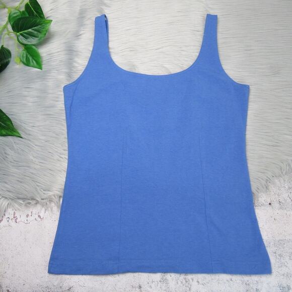WORTH Blue Scoop Neck Tank Women’s Small #QOF9G - Picture 3 of 9